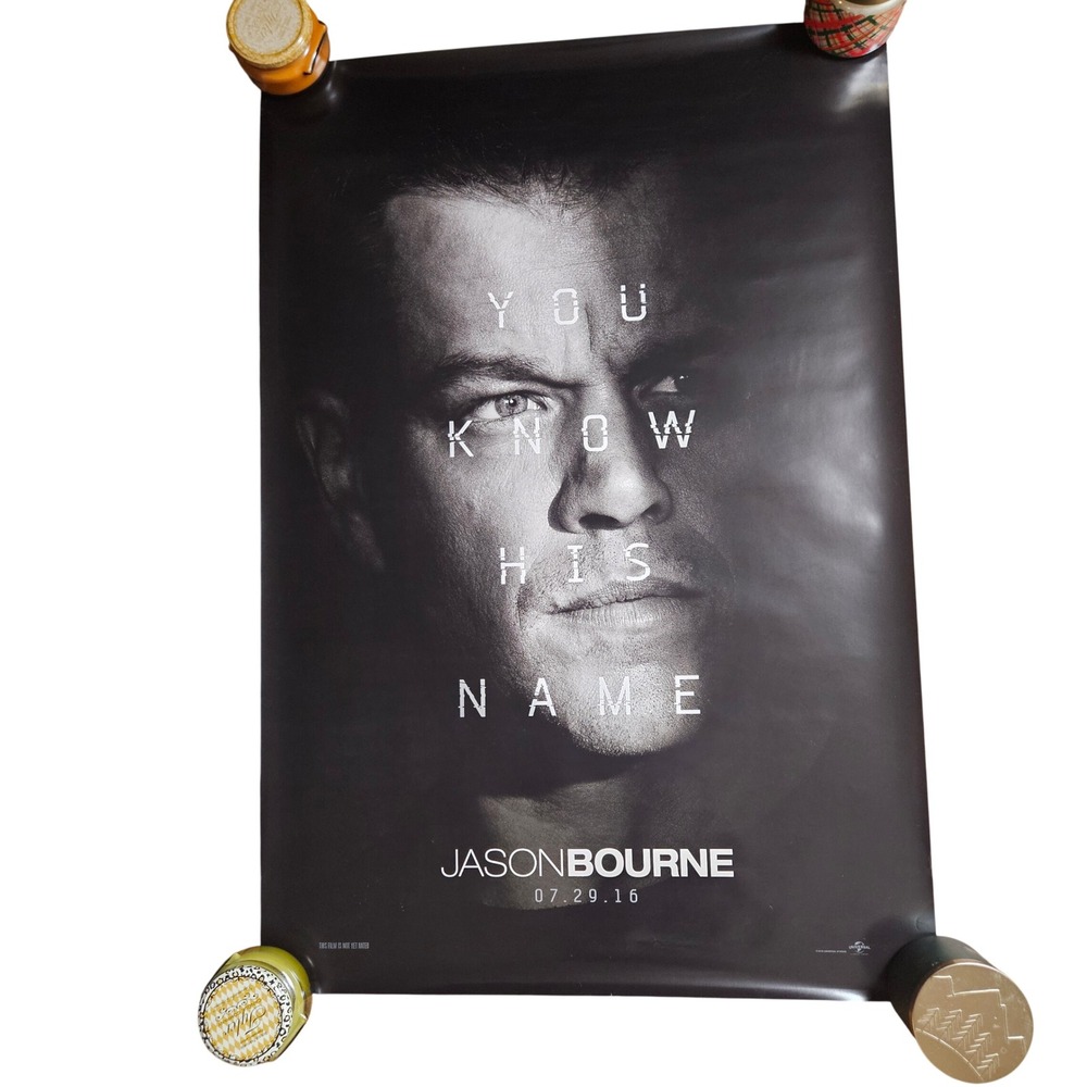 Jason Bourne 2016 Promo Movie Poster 27x40 Matt Damon Tommy Lee Jones‎ Action